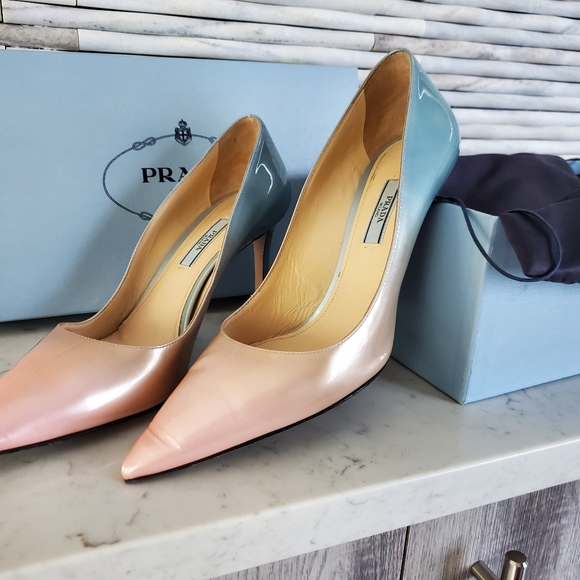 Prada SE Ombre Patent Pumps - Picture 6 of 7